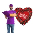 balon foliowy happy valentines day serce i serduszka czerwony betallic 18 hrt