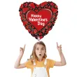 balon foliowy happy valentines day serce i serduszka czerwony betallic 18 hrt