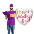 balon foliowy happy valentines day serce z brokatem qualatex 18 hrt