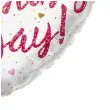 balon foliowy happy valentines day serce z brokatem qualatex 18 hrt