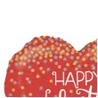 balon foliowy happy valentines day serce z kokarda betallic 18 shp
