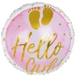 balon foliowy hello girl rozowy boland 18 rnd