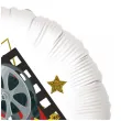 balon foliowy hollywood party klaps filmowy bialy 18 rnd