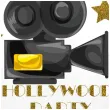balon foliowy hollywood symbole kamera filmowa bialy 18 rnd