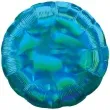 balon foliowy holographic circle niebieski amscan 17 rnd
