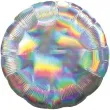 balon foliowy holographic circle srebrny amscan 17 rnd