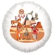 balon foliowy indianska wioska bialy 18 rnd