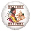 balon foliowy indianski wodz bialy 18 rnd