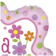 balon foliowy its a girl kwiatki rozowy betallic 18 shp