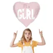 balon foliowy its a girl serce rozowy jasny folat 18 hrt
