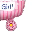 balon foliowy its a girl wozek rozowy flexmetal 24 shp