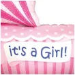 balon foliowy its a girl wozek rozowy flexmetal 24 shp