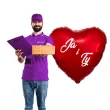 balon foliowy ja i ty czerwony 18 hrt