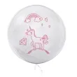 balon foliowy jednorozec i tecza bialy tuban 18 orb