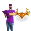 balon foliowy jelonek ze zlotym porozem partydeco 28 shp