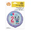 balon foliowy kicia kocia cyfra 2 dekoracja na 2 urodziny 18 rnd