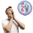 balon foliowy kicia kocia cyfra 2 dekoracja na 2 urodziny 18 rnd