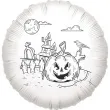 balon foliowy kolorowanka dynia zlosnica bialy 18 rnd