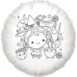 balon foliowy kolorowanka mala wiedzma bialy 18 rnd