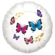 balon foliowy kolorowe motylki bialy 18 rnd