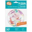 balon foliowy kolorowe piorka transparentny godan 20 orb