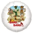 balon foliowy kowbojskie party bang bang bialy 18 rnd