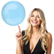 balon foliowy kula dekoracja na wesele baby shower urodziny niebieski amscan 16 orb