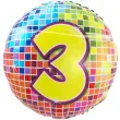 balon foliowy kula dyskotekowa liczba 3 folat 18 orb