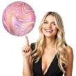balon foliowy kula marmurek rozowy amscan 15 orb