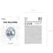 balon foliowy kula srebrny partydeco 16 orb