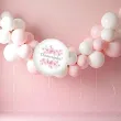 balon foliowy kwiat jabloni dziewczynka dekoracja na baby shower gender reveal bialy 18 rnd