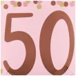 balon foliowy liczba 50 dekoracja na 50 urodziny rozowy amscan 18 rnd