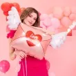 balon foliowy list ze skrzydlami love forever partypal 35 shp