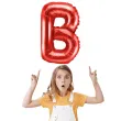 balon foliowy litera b czerwony partydeco 14 ltr
