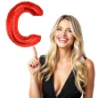 balon foliowy litera c czerwony funny fashion 40 ltr