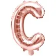 balon foliowy litera c rozowe zloto partydeco 14 ltr