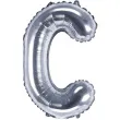 balon foliowy litera c srebrny partydeco 14 ltr
