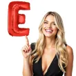 balon foliowy litera e czerwony funny fashion 40 ltr
