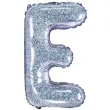 balon foliowy litera e holograficzna srebrny partydeco 14 ltr
