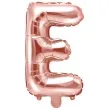 balon foliowy litera e rozowe zloto partydeco 14 ltr