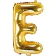 balon foliowy litera e zloty partydeco 14 ltr