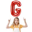 balon foliowy litera g czerwony partydeco 14 ltr