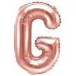 balon foliowy litera g rozowe zloto partydeco 14 ltr