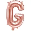 balon foliowy litera g rozowe zloto partydeco 14 ltr