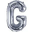 balon foliowy litera g srebrny partydeco 14 ltr