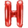 balon foliowy litera h czerwony partydeco 14 ltr
