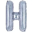 balon foliowy litera h holograficzna srebrny partydeco 14 ltr