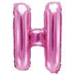 balon foliowy litera h rozowy ciemny partydeco 14 ltr