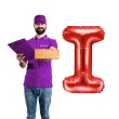 balon foliowy litera i czerwony partydeco 14 ltr