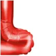 balon foliowy litera i czerwony partydeco 14 ltr